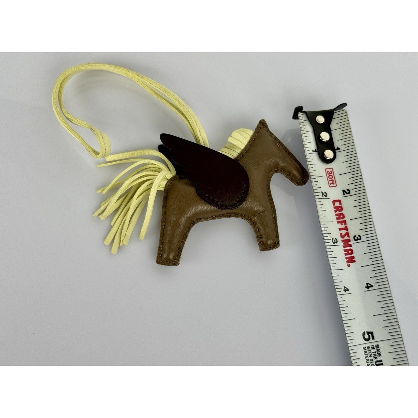 Hermes Rodeo Pegase PM Bag Charm in Brown Leather