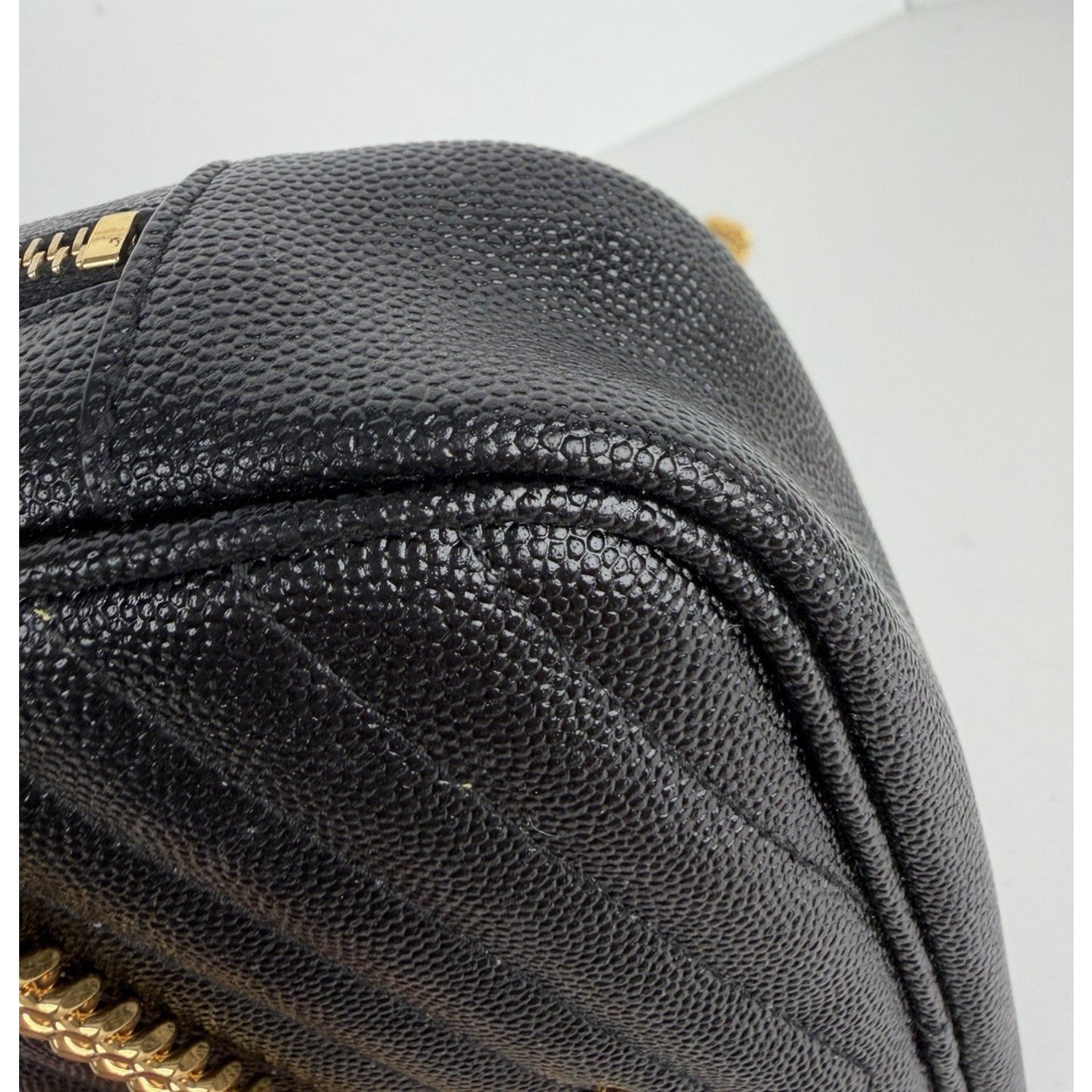 Saint Laurent Lou Mini Camera Bag in Black Grain Leather with Tassel Detail S08