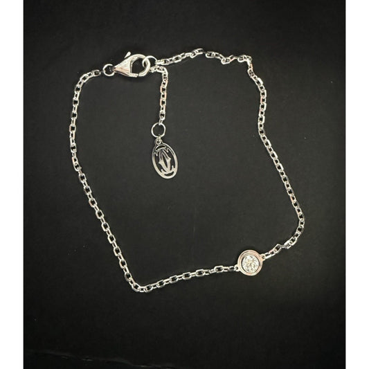 Cartier D'Amour Mini Bracelet in 18K White Gold with Diamond