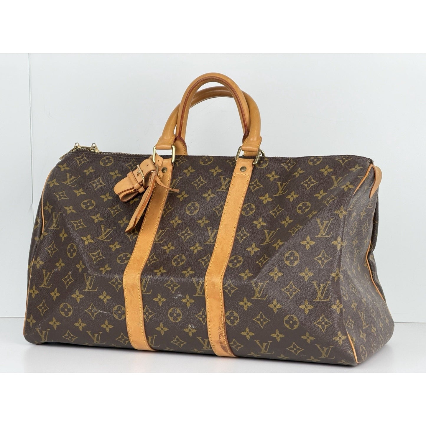 Louis Vuitton Monogram Keepall Duffle Bag 45 Vintage in Brown LV Monogram 1996 S