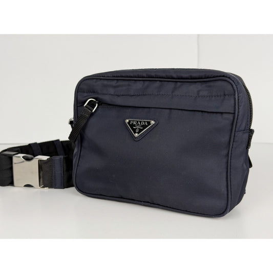Prada Tessuto Montagna Navy Blue Nylon Belt Bag