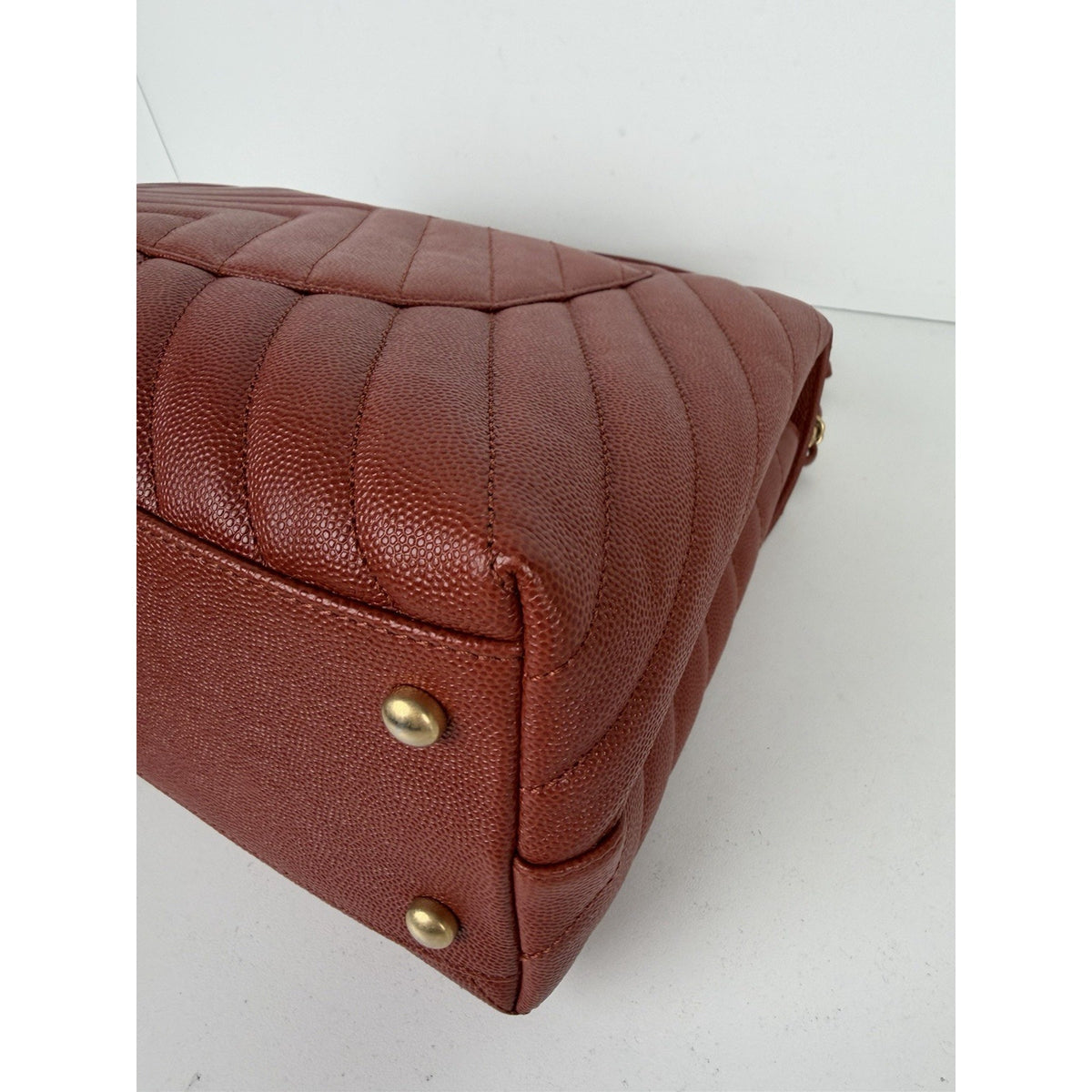 Chanel Chevron Quilted Coco Handle Flap Medium Bag in Rich Brick-Red 2018 D5