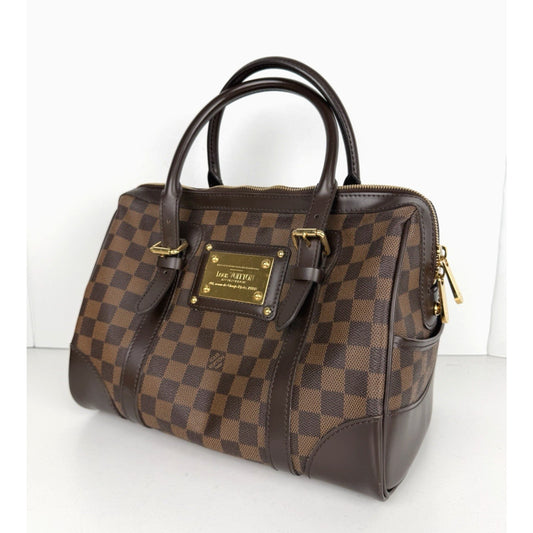 Louis Vuitton Berkeley Satchel Bag in Damier Ebene Coated Canvas 2012 S