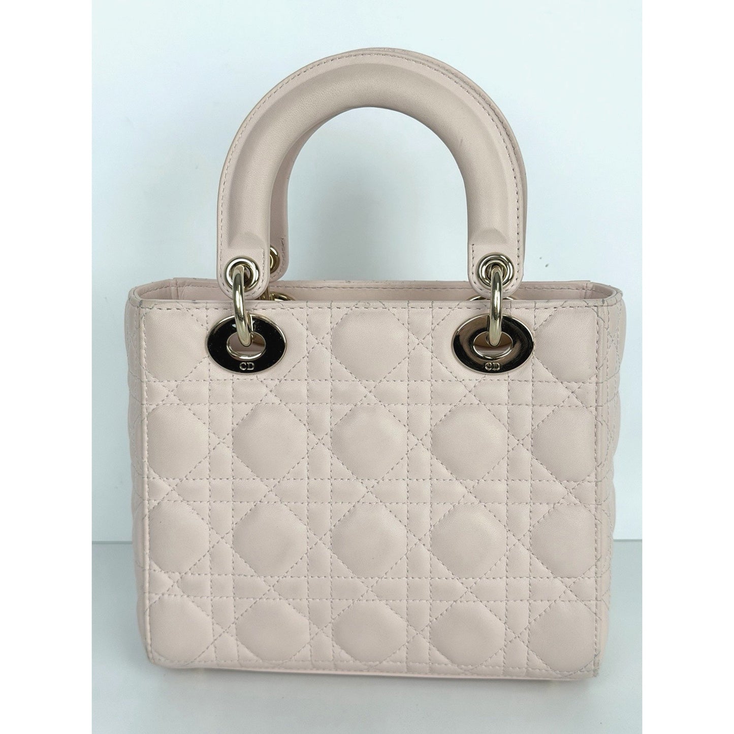 Christian Dior Small Lady Dior My ABCDior Bag in Pink Lambskin Leather 2024 D2