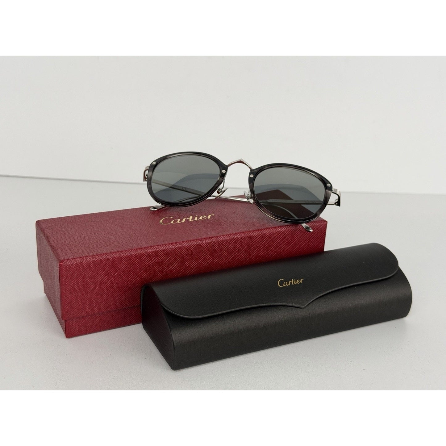 Cartier CT0020O Eyeglasses-Frame in Black and Silver