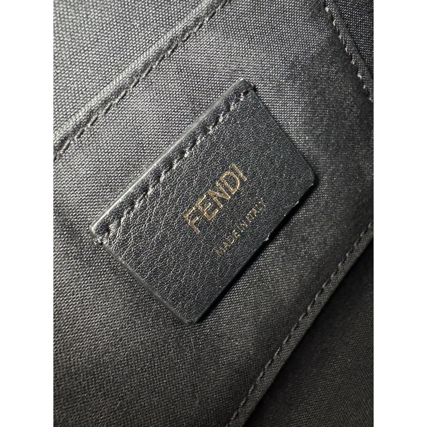 FENDI Vitello Century Bi-Color FF 1974 Embossed Mini Camera Case Maya B-9