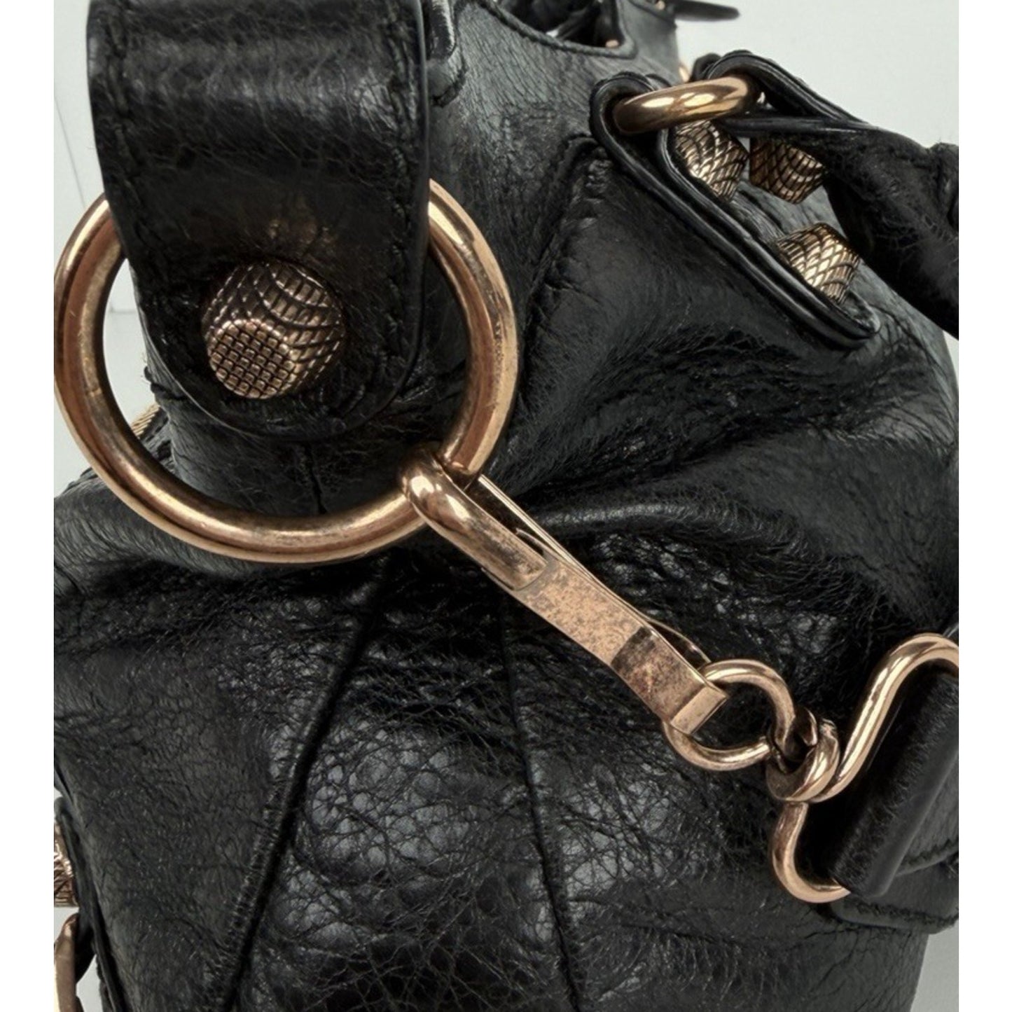 Balenciaga Agneau Giant 12 Mini City in Black Leather and Gold-Tone Hardware S12