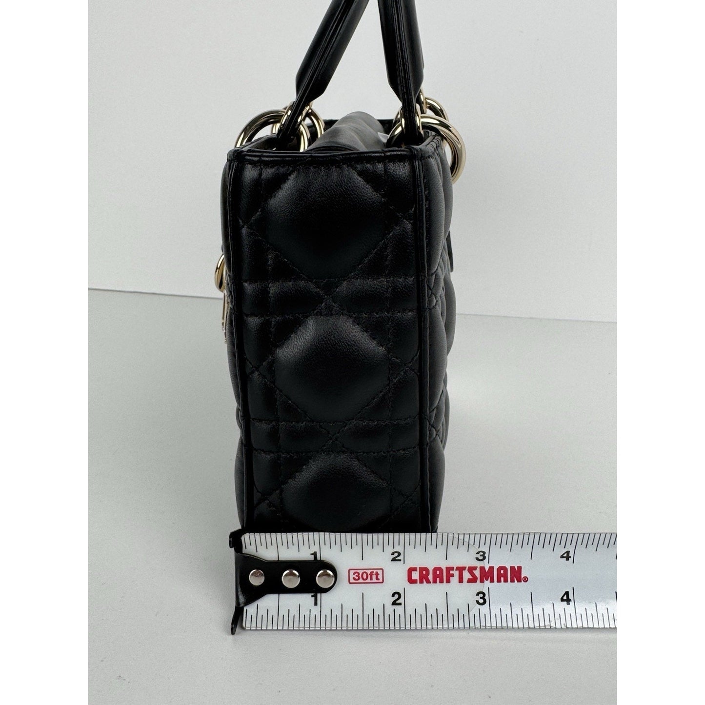 Dior Medium Lady D-Joy Black Quilted Leather Shoulder Bag D-1