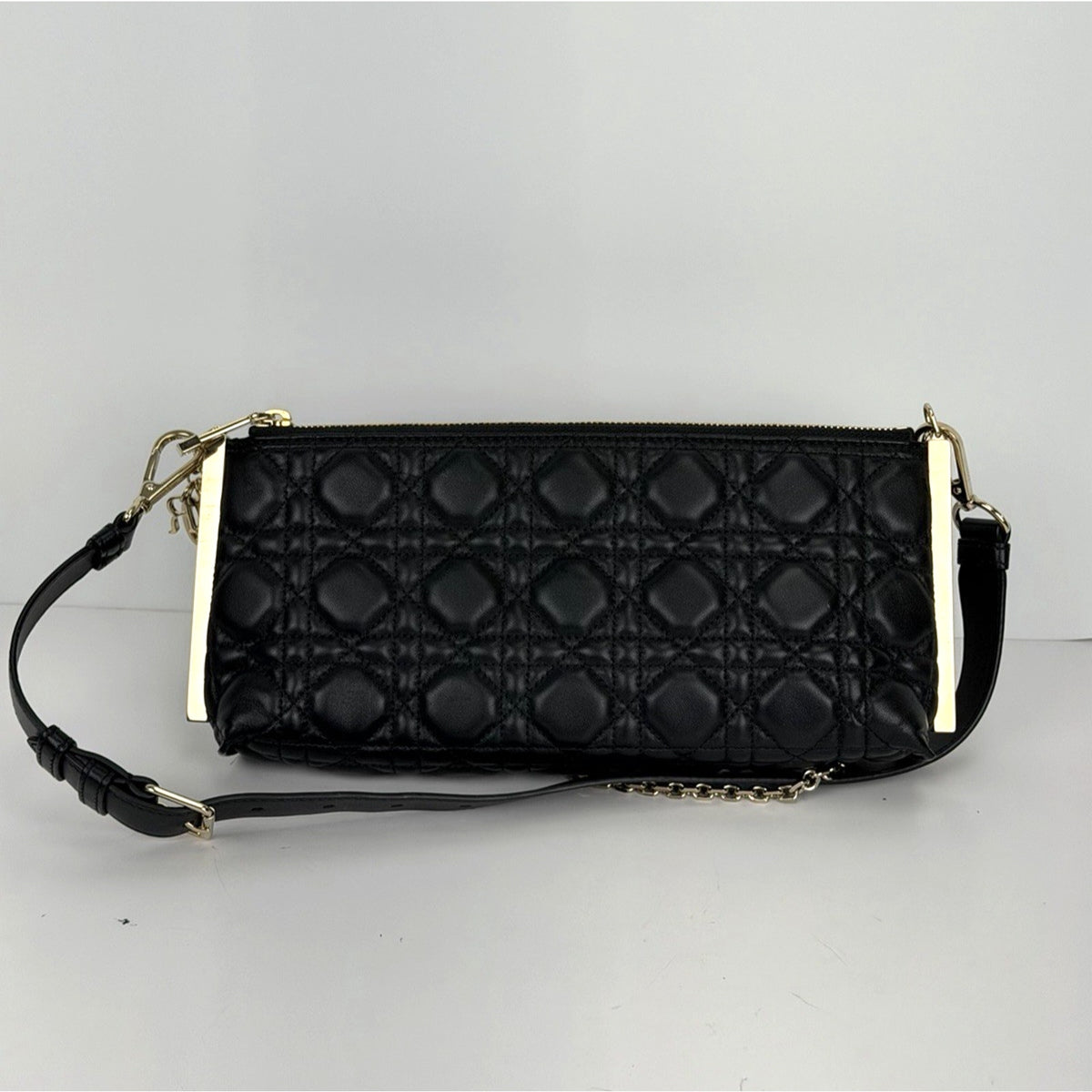 Christian Dior Miss Dior Midi Mini Bag in Black Cannage Lambskin Leather 2022 C4