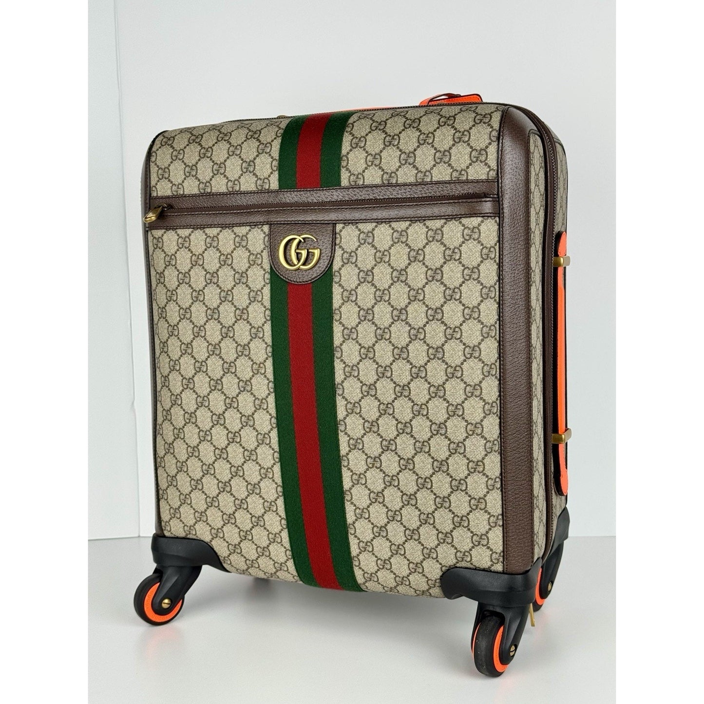 Gucci Savoy Small Cabin Trolley Beige Ebony GG Supreme Canvas