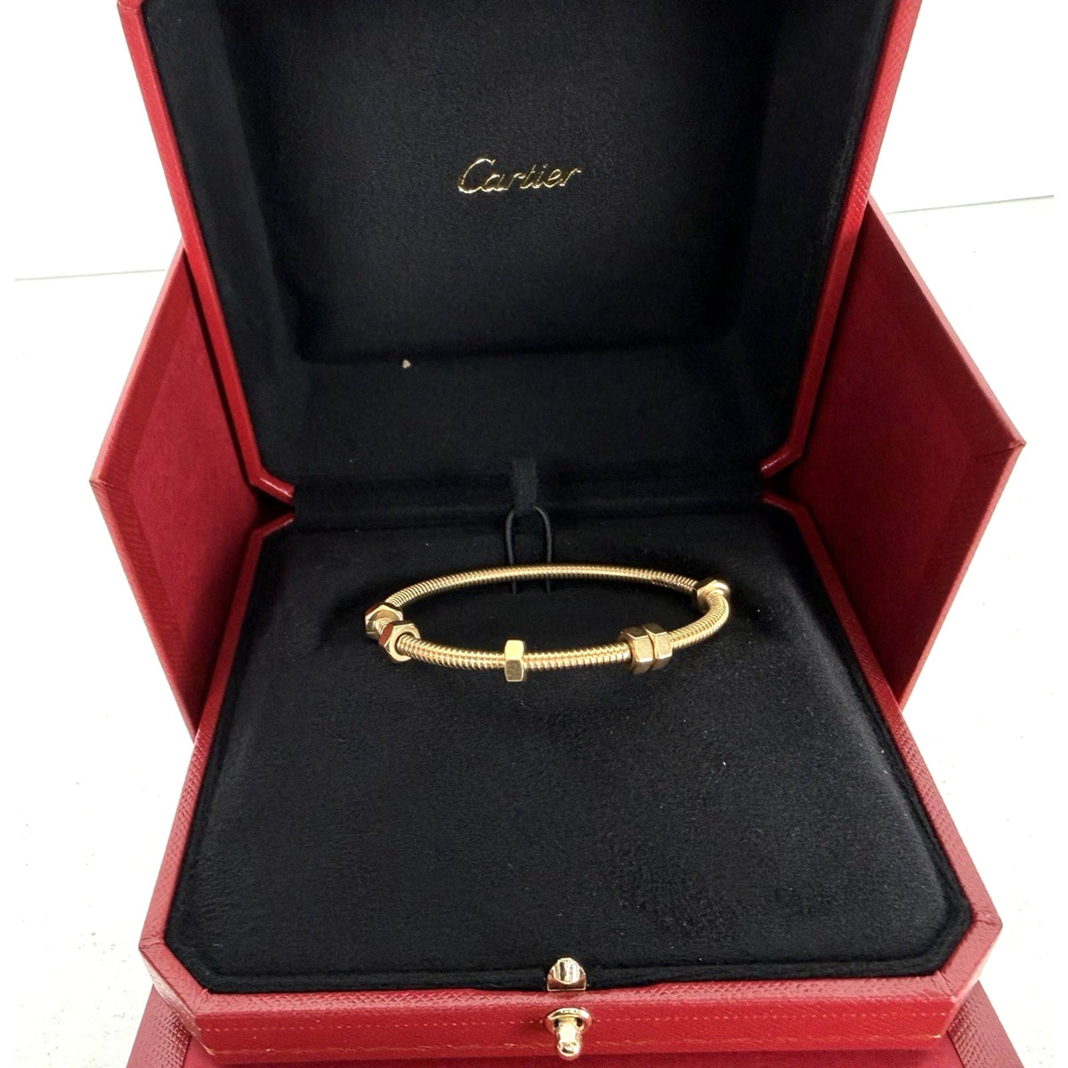 Cartier Ecrou de Cartier Bracelet 18K Yellow Gold with Nuts Size 16