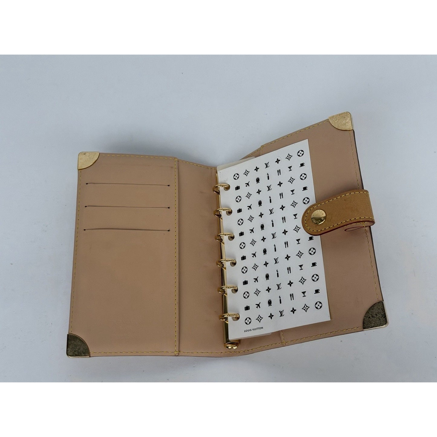 Louis Vuitton Monogram Multicolor Small Ring Agenda Cover in White 2007