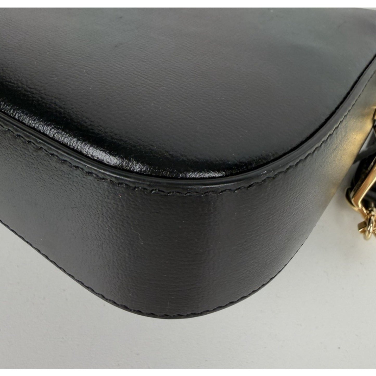 Gucci Horsebit 1955 Shoulder Bag in Black Leather Gold HW E-8