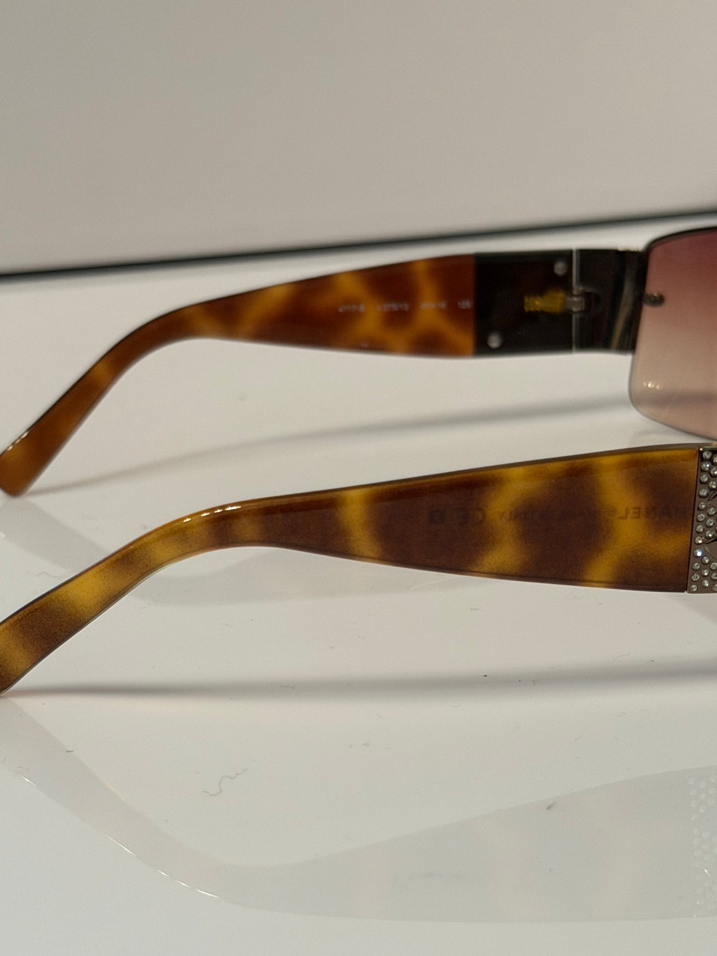 Chanel Interlocking CC Logo Tortoise Shield Sunglasses