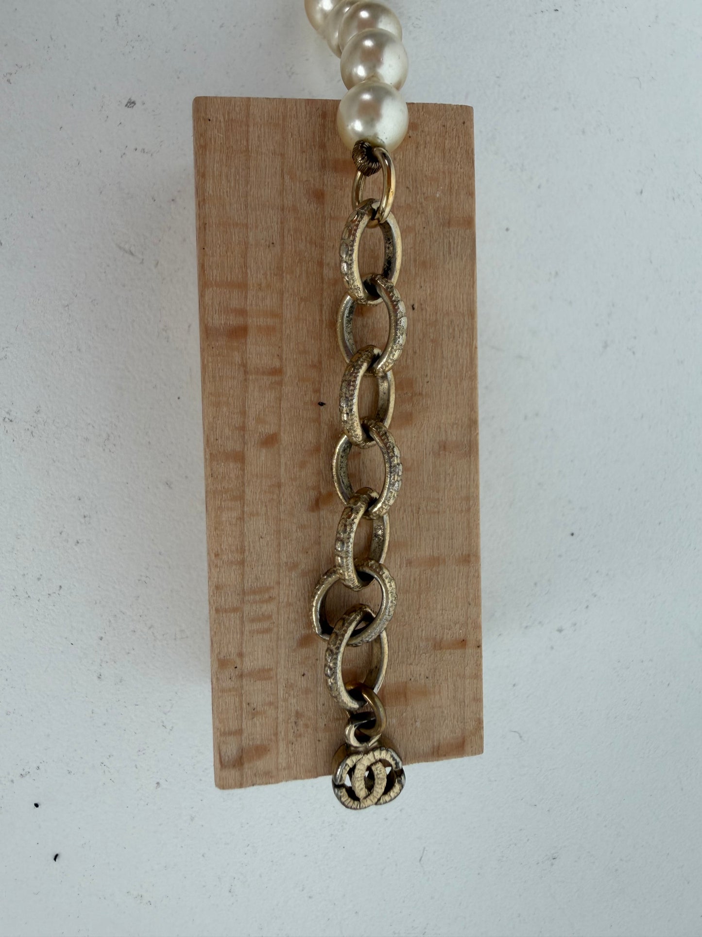 Chanel Pearl CC Bracelet Faux Pearls