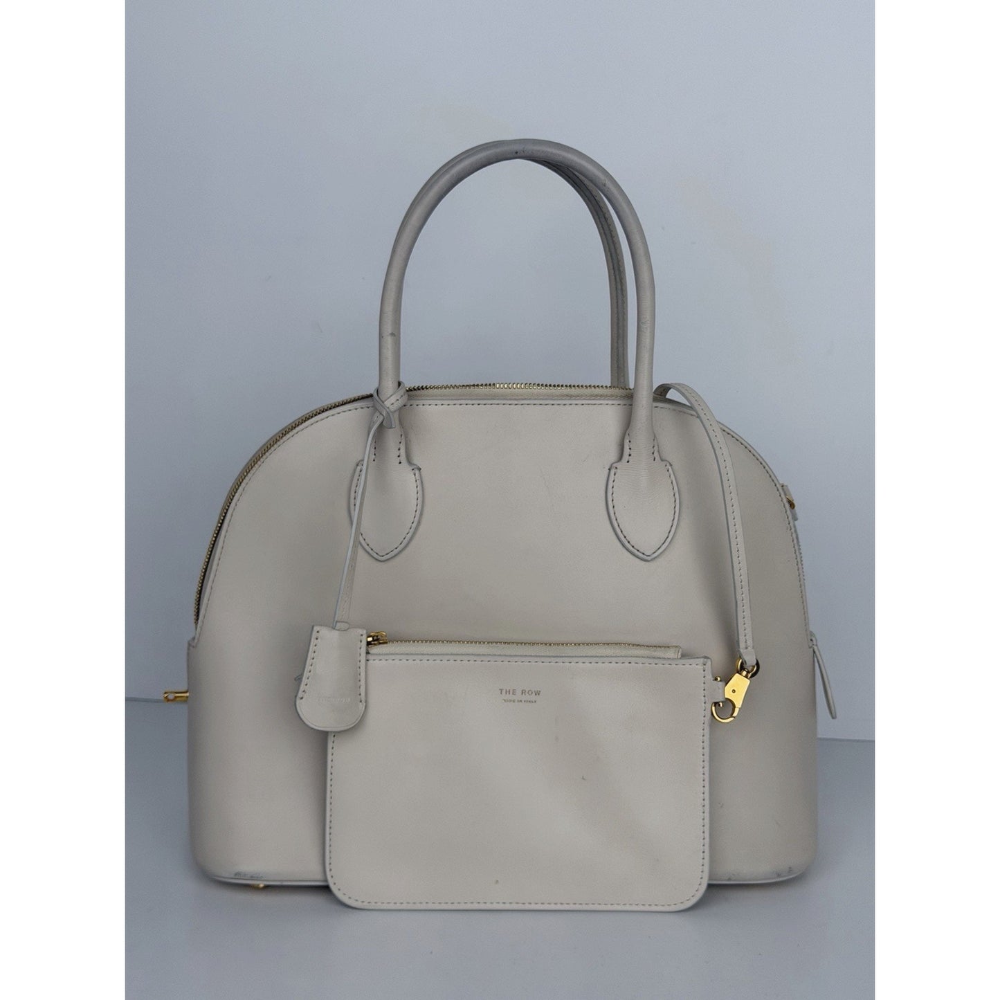 The Row Lady Bag in Ivory Color Leather D2