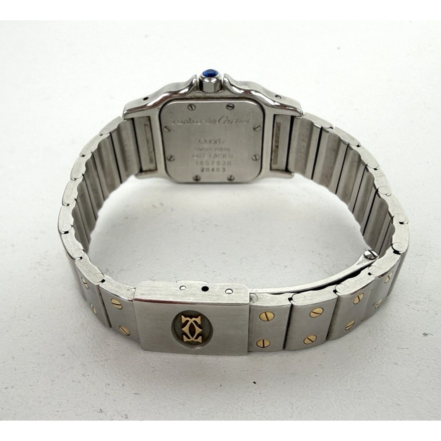Cartier Santos De Cartier Galbee Watch in Stainless Steel & 18k Yellow Gold