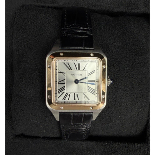 Cartier Santos-Dumont Small Watch in Two-Tone Steel and Rose Gold