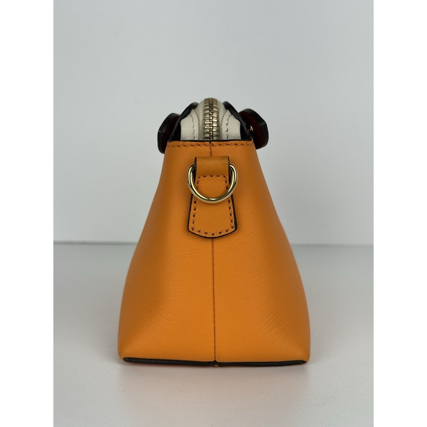 Fendi By The Way Leather Handbag Orange and Brown D-1