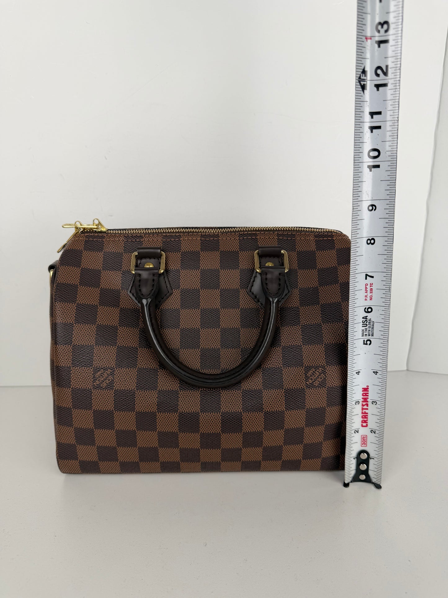 Louis Vuitton Speedy Bandouliere 25 Bag in Damier Ebene Coated Canvas NFC YE-1
