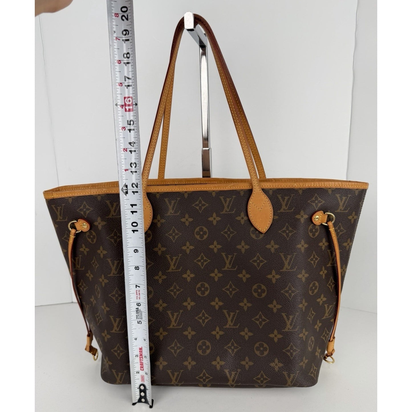 Louis Vuitton Monogram Neverfull MM Tote Bag in Brown Coated Canvas 2010 S-10