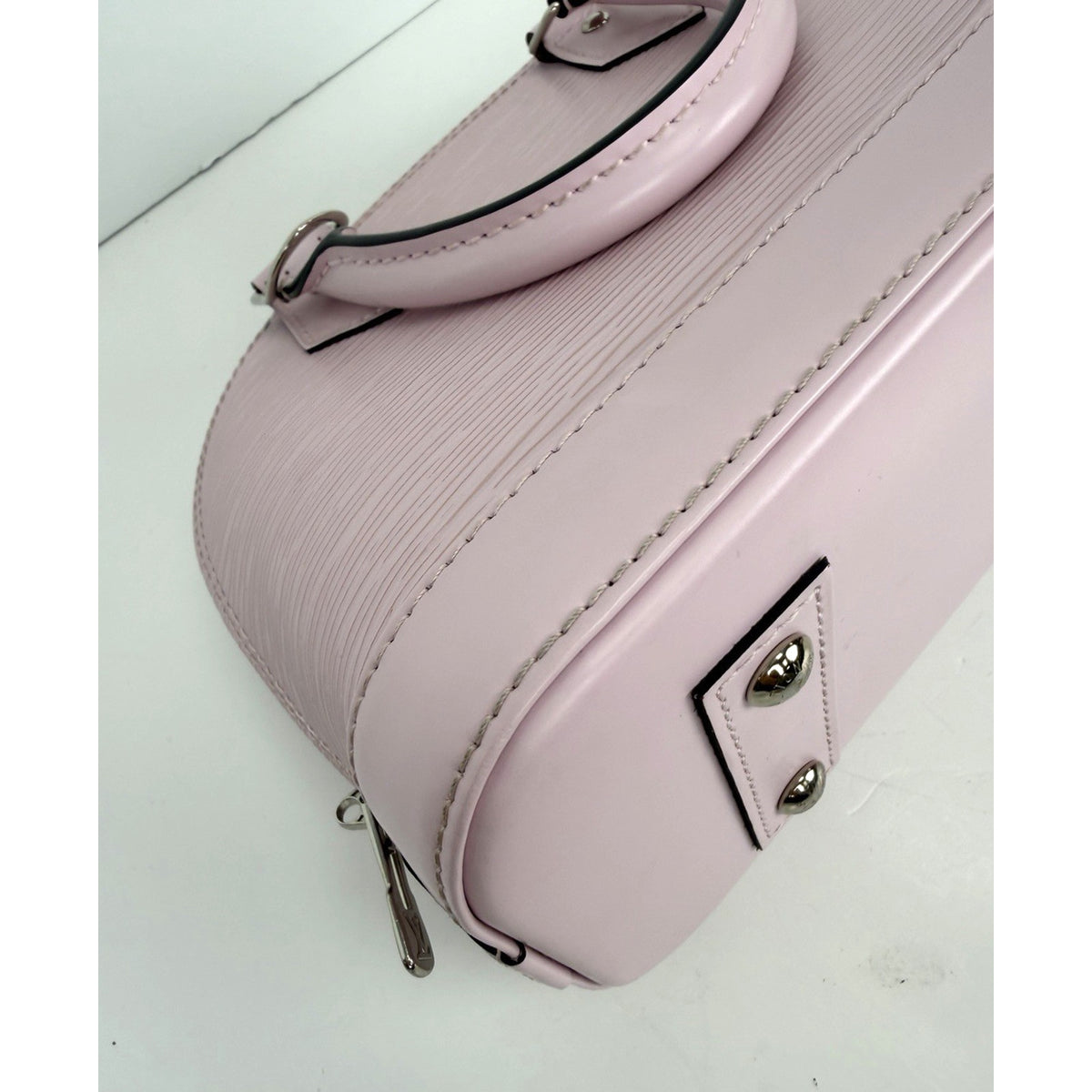 Louis Vuitton Alma BB Handbag in Pink Epi Leather Silver-Tone Hardware S02