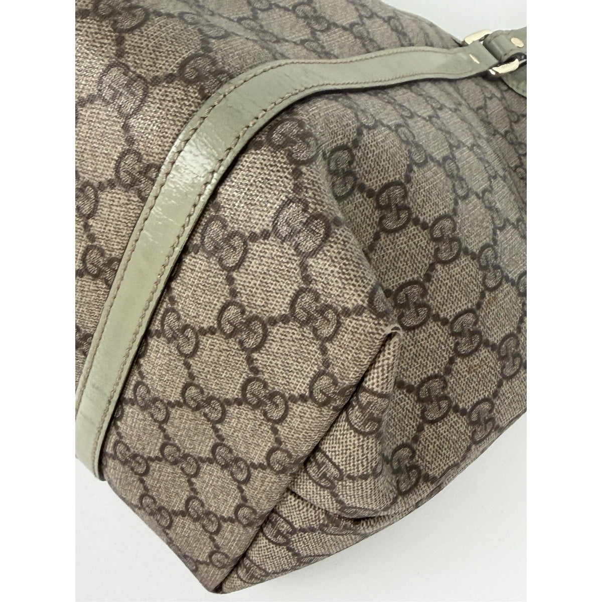 Gucci Joy Tote Shoulder Bag Medium in Brown GG Supreme Monogram Coated Canvas S