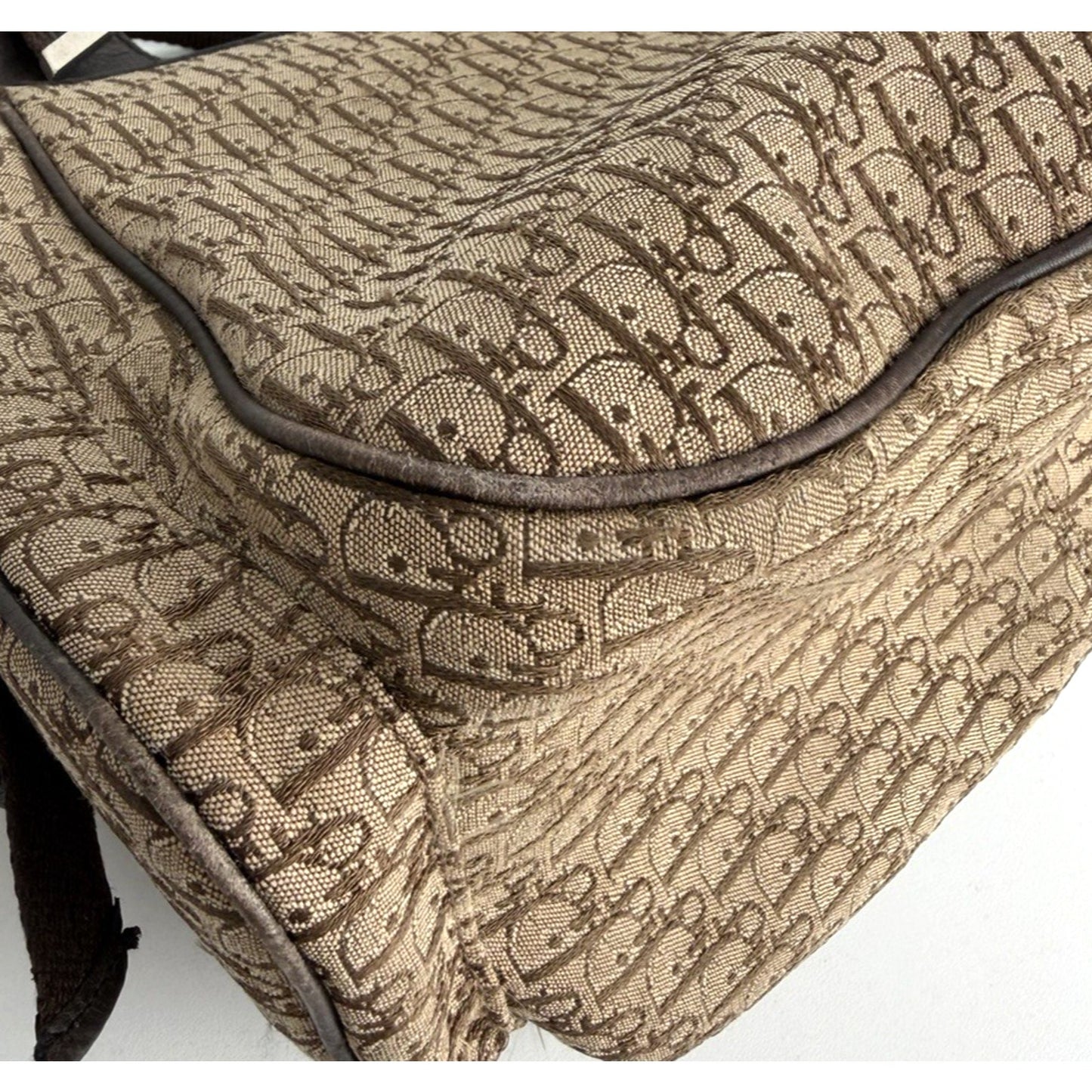 Christian Dior Diorissimo Street Chic Hobo Bag in Beige Canvas with Leather S