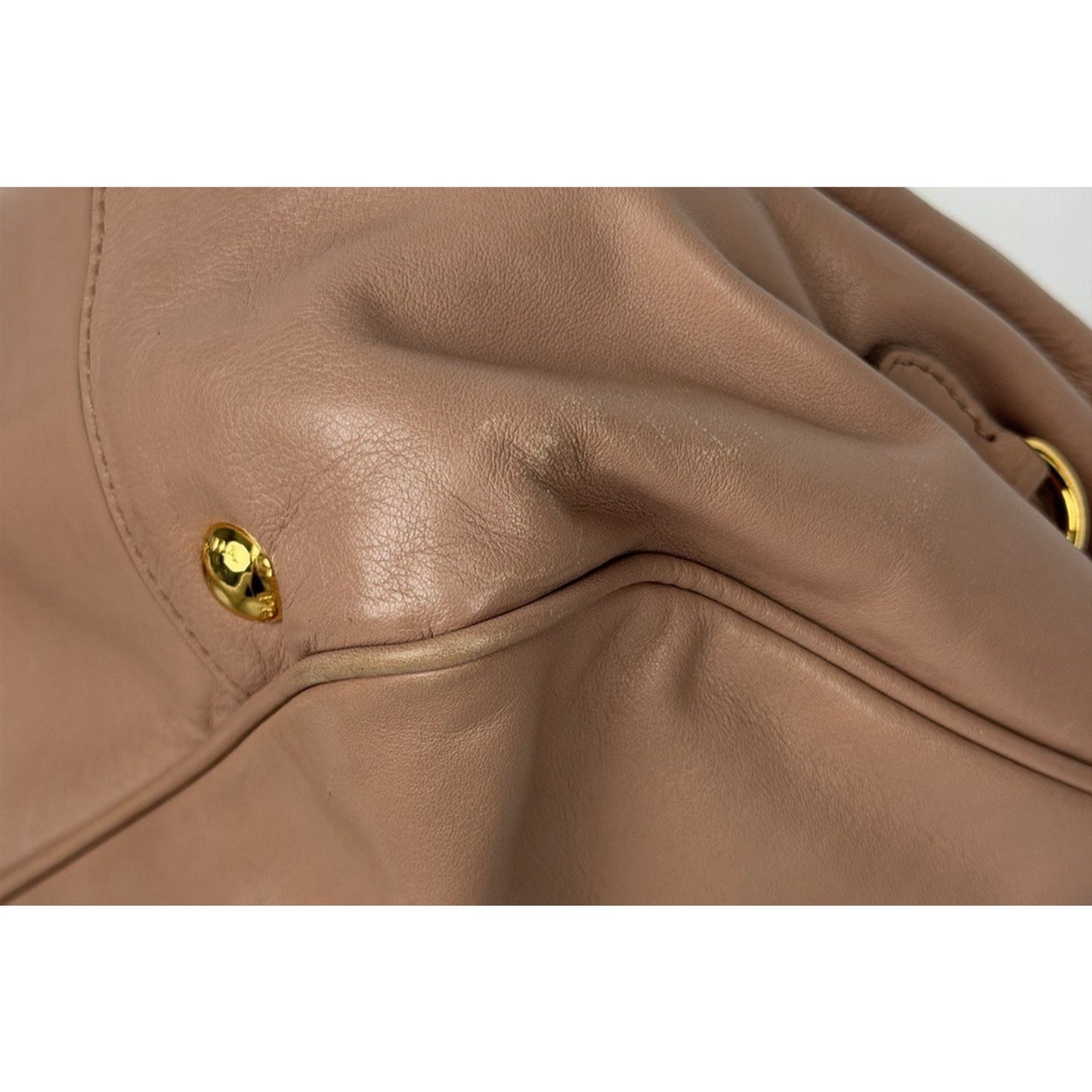 Prada Vitello Bow Satchel On Calf Leather Pink Handbag S05