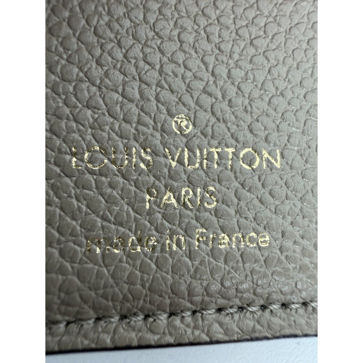 Louis Vuitton Zoe Wallet Tourterelle Gray Monogram Empreinte Leather NFC S