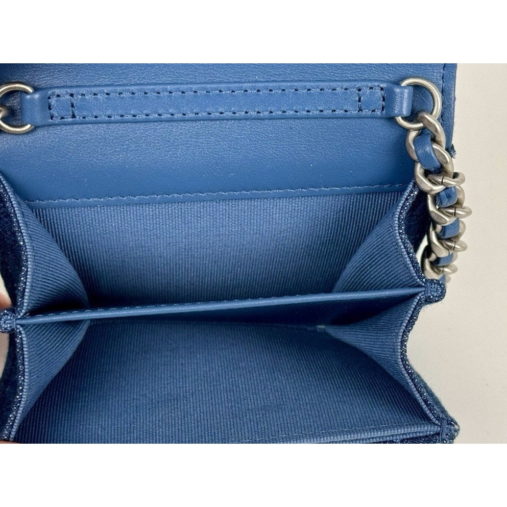 Chanel Denim 19 Wallet on Chain Crossbody Bag (2021)