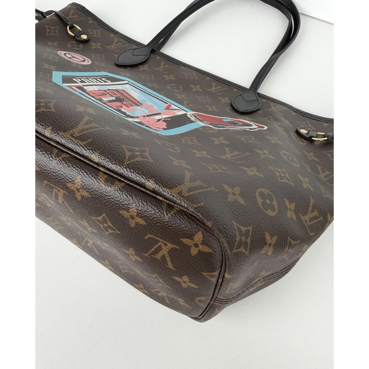 Louis Vuitton Neverfull World Tour MM Shoulder Bag Brown Coated Canvas 2016 S4