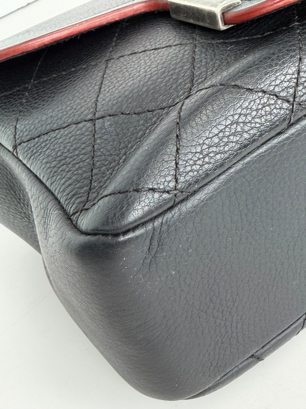 Chanel Small Archi Chic Flap Bag Black Quilted Grained Calfskin 2017-2018 YC8