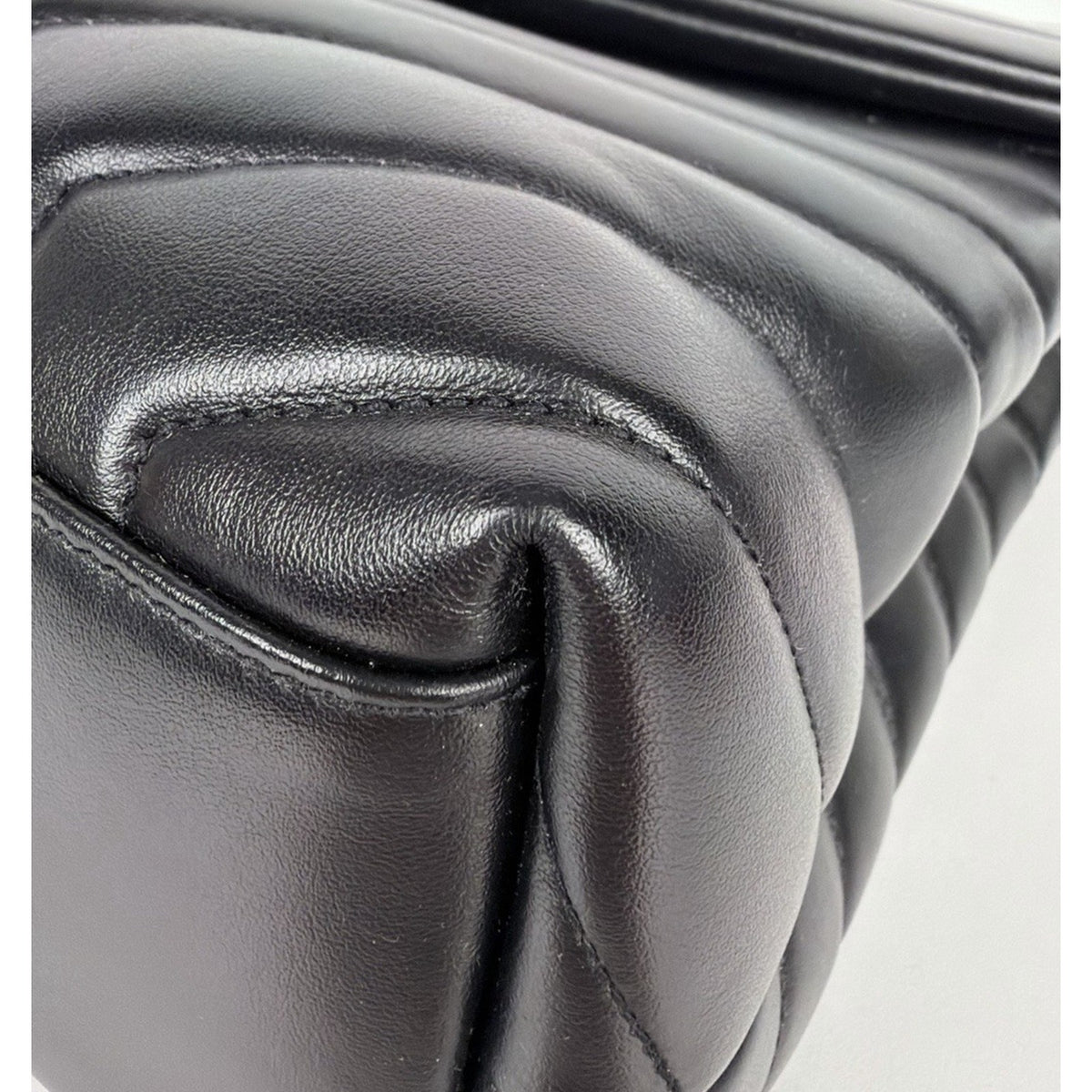 Saint Laurent Medium Loulou Matelasse Leather Shoulder Bag in Black C-5