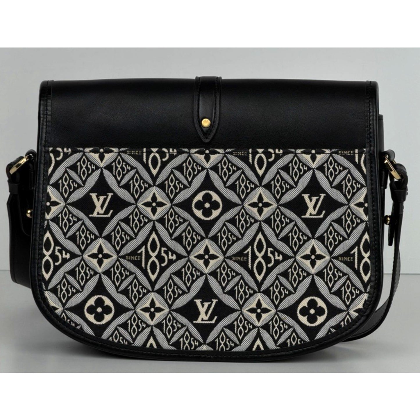 Louis Vuitton Neo Saumur MM Bag Black & White Woven Jacquard Motif Blend 2020 U3