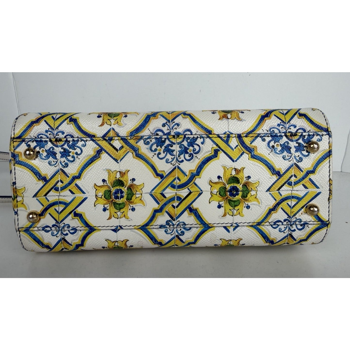 Dolce & Gabbana Dauphine Majolica Miss Sicily Bag Medium Multicolor Leather S13