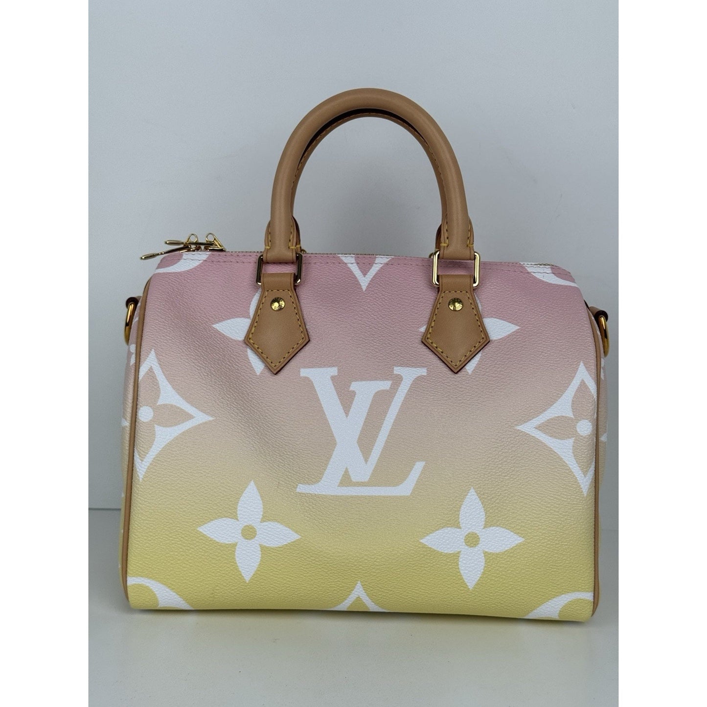 Louis Vuitton Monogram Giant By The Pool Speedy Bandouliere 25 Light Pink C-6