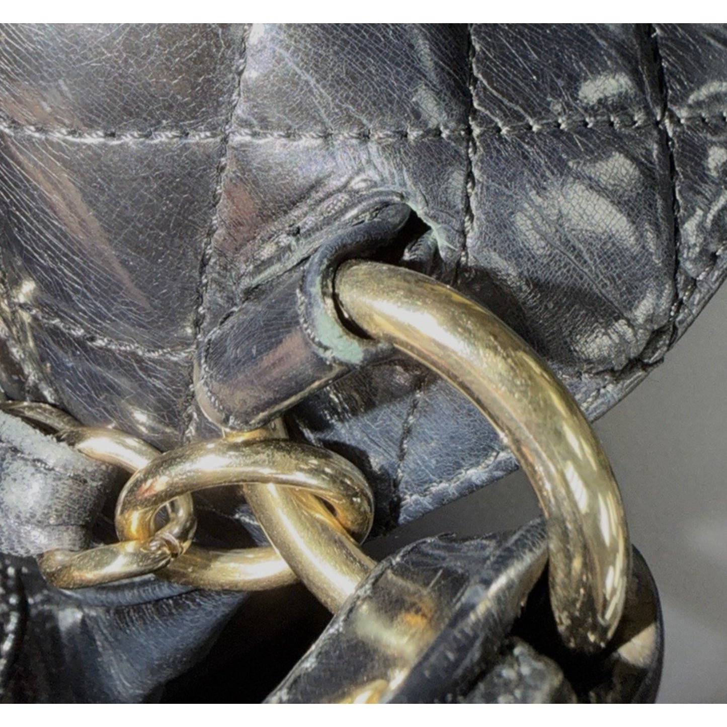 Chanel Mademoiselle Kelly Flap Bag in Black Quilted Patent Leather 2009 B5