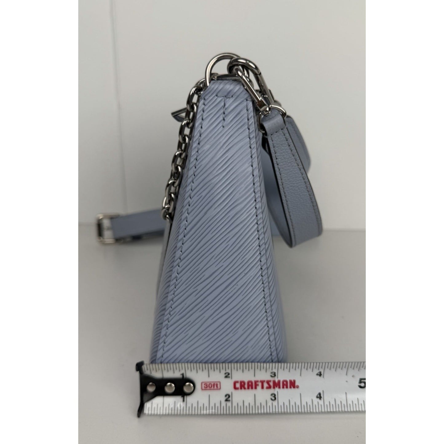 Louis Vuitton Marelle Bag in Bleu Nuage Epi Leather with Detachable Pochette F3