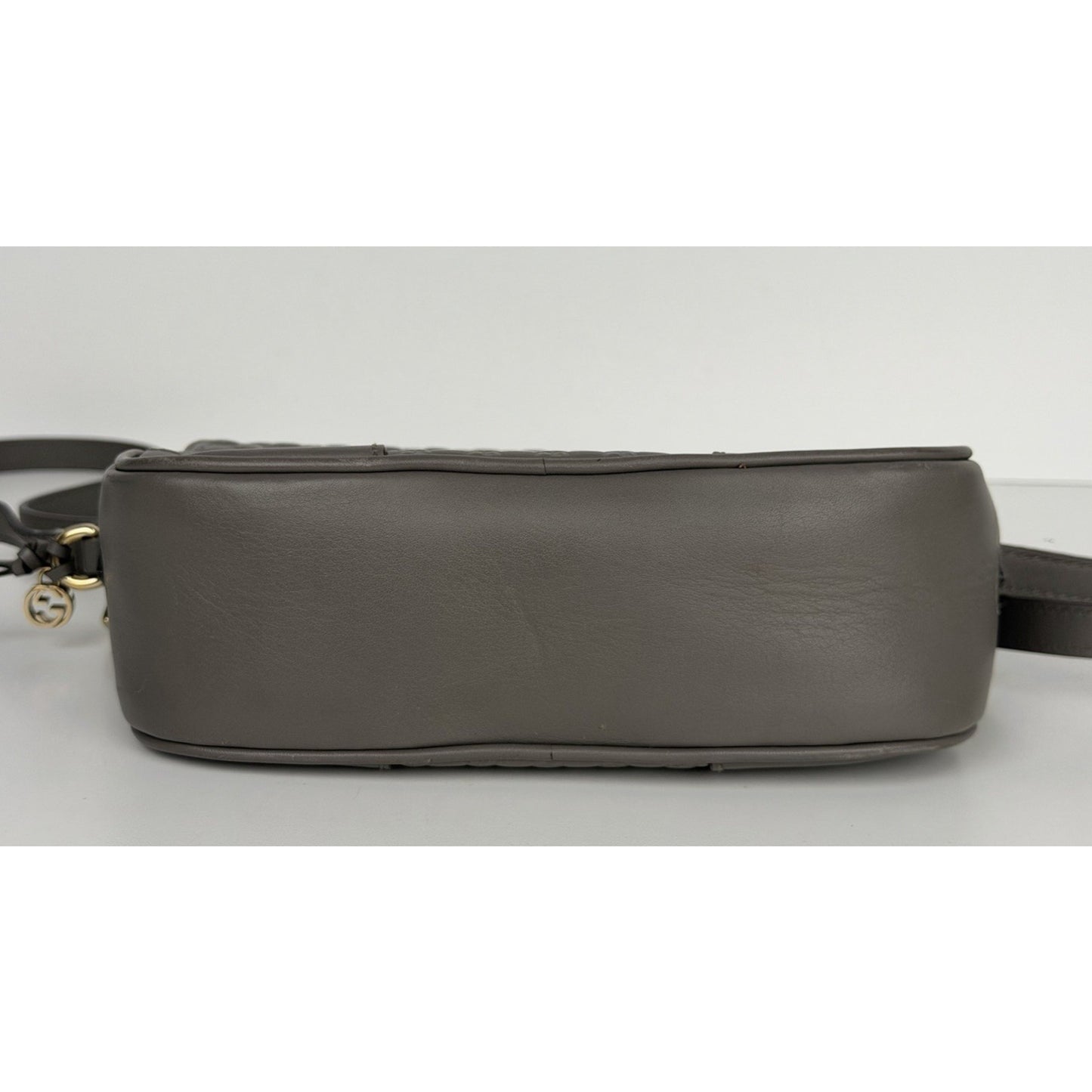 Gucci Bree Crossbody Bag Gray Microguccissima Leather S08