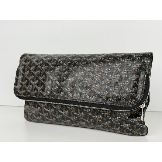 Goyard Sainte-Marie MM Clutch in Black Goyardine Canvas S06