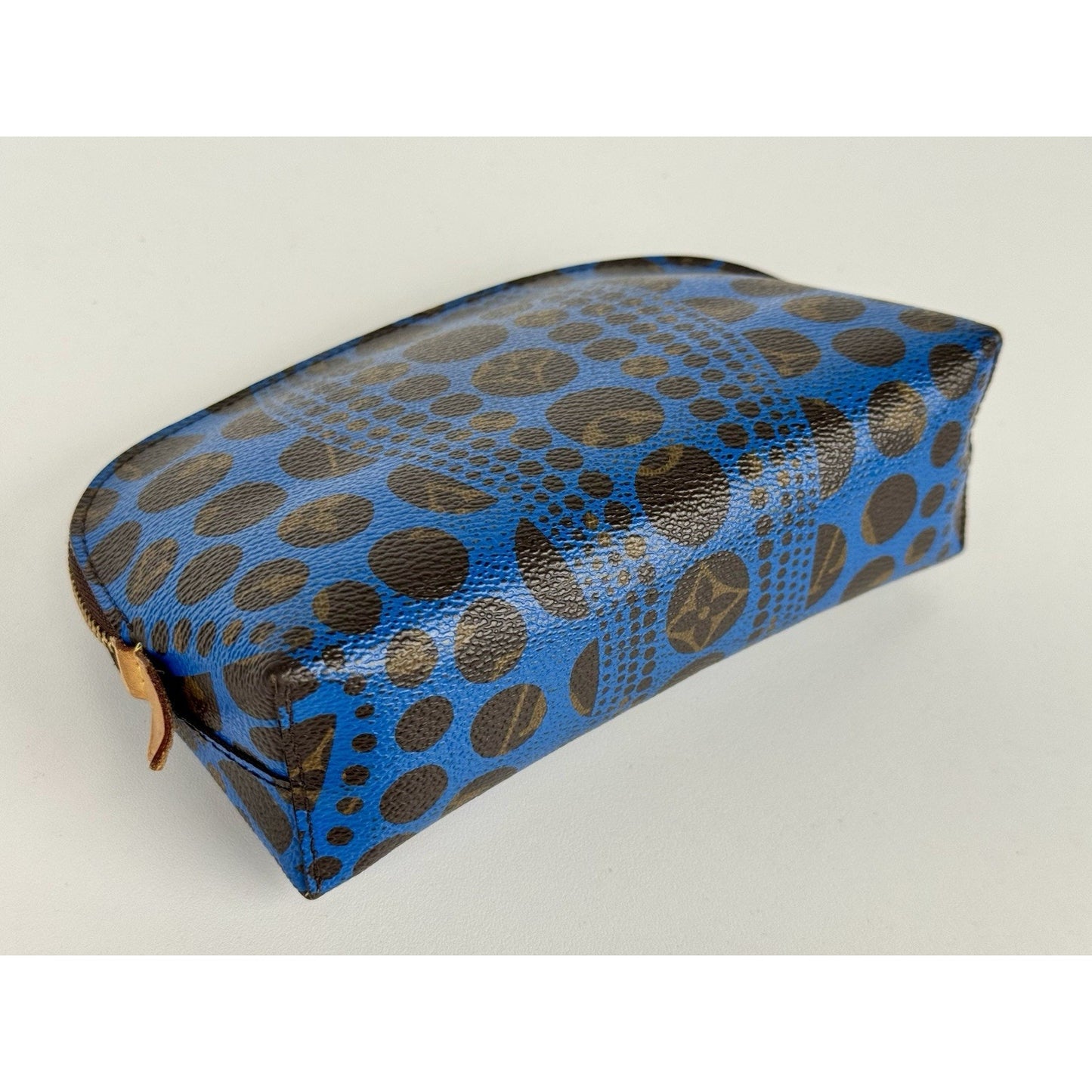 Louis Vuitton Yayoi Kusama Pumpkin Dots Cosmetic Pouch Blue Canvas C-7