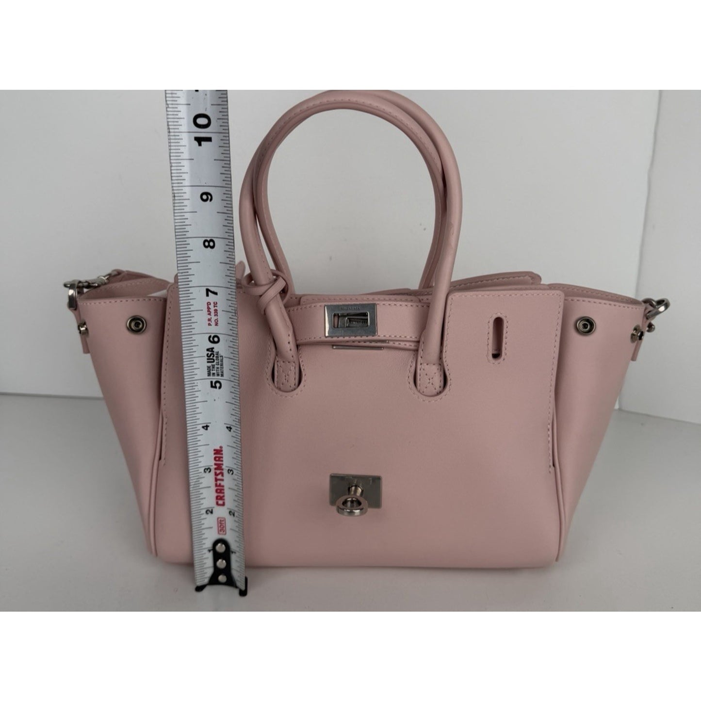 Balenciaga Bel Air Mini Bag in Pink Calfskin Leather Silver-Tone HW E6