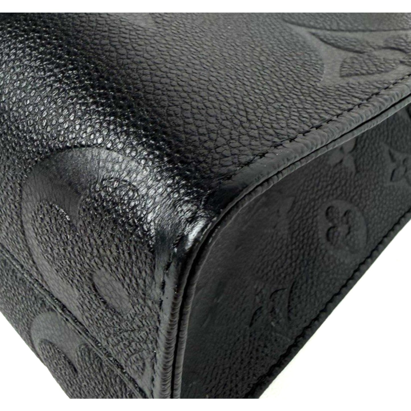 Louis Vuitton OnTheGo PM Bag in Black Embossed Monogram Empreinte Leather NFC E1