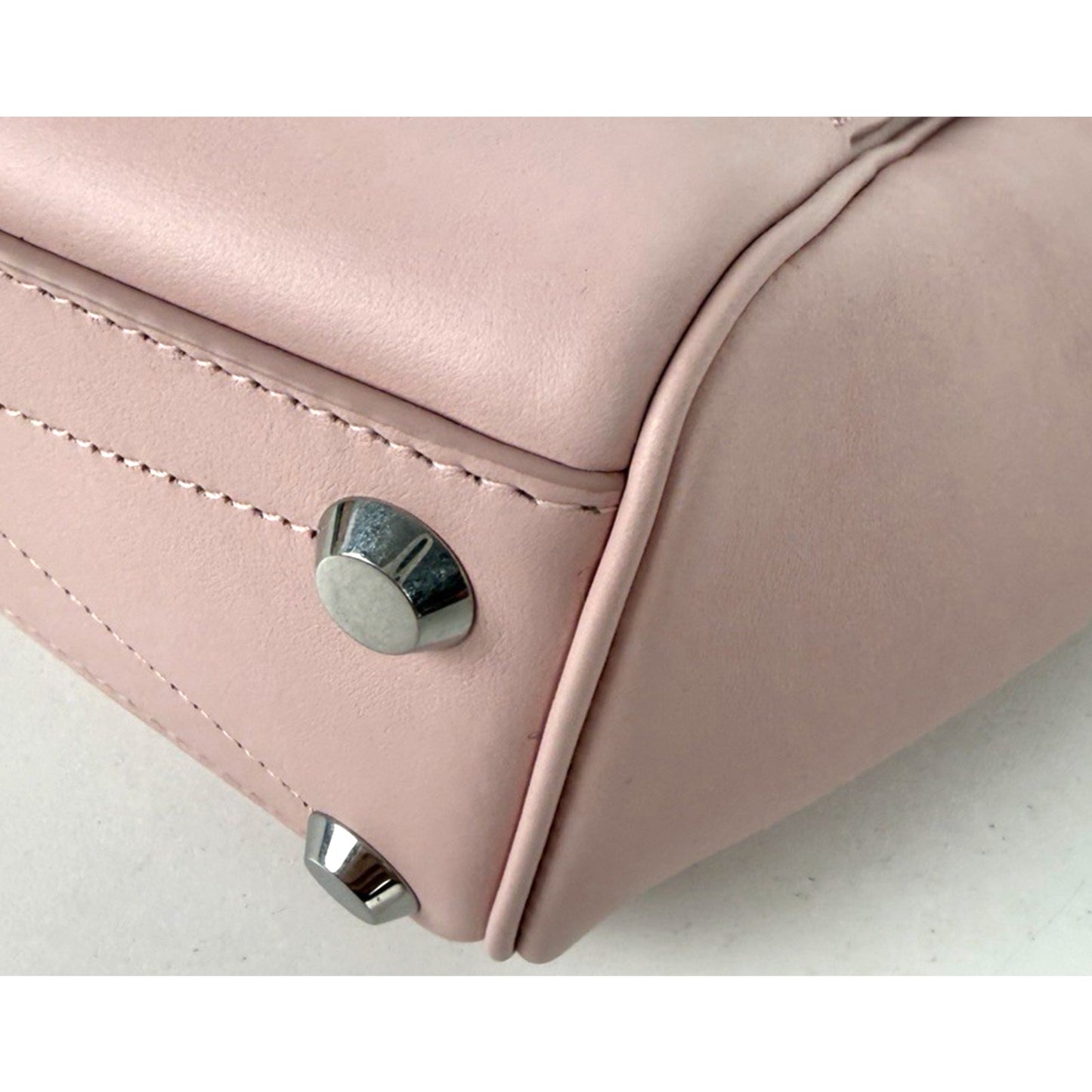 Balenciaga Bel Air Mini Bag in Pink Calfskin Leather Silver-Tone HW E6