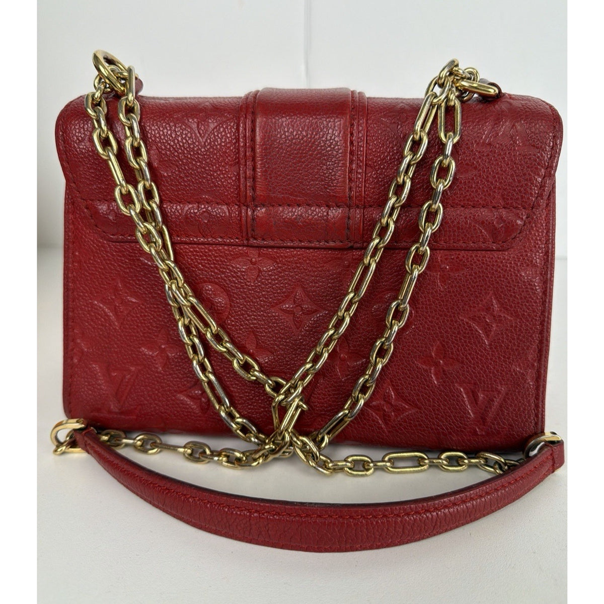 Louis Vuitton Saint Sulpice BB Shoulder Bag in Red Empreinte Leather 2018 S07