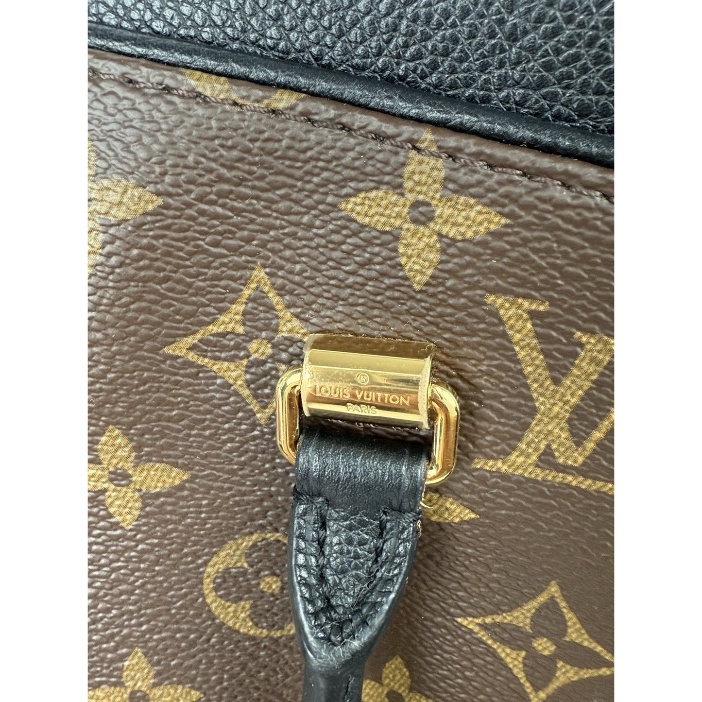 Louis Vuitton Pallas Black Interior Tote BB Brown Canvas/Leather