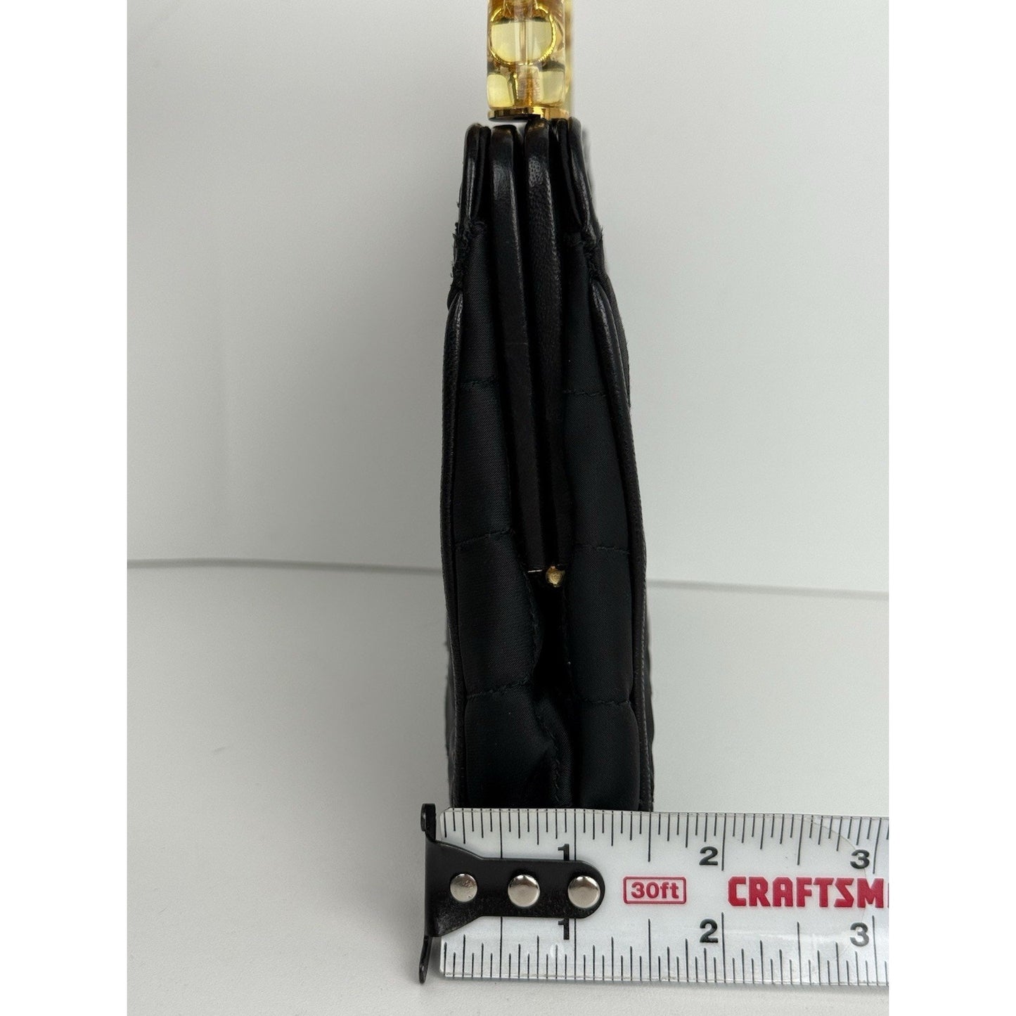 Chanel Vintage Small Fabric Top-Handle Bag with Amber Resin Chain