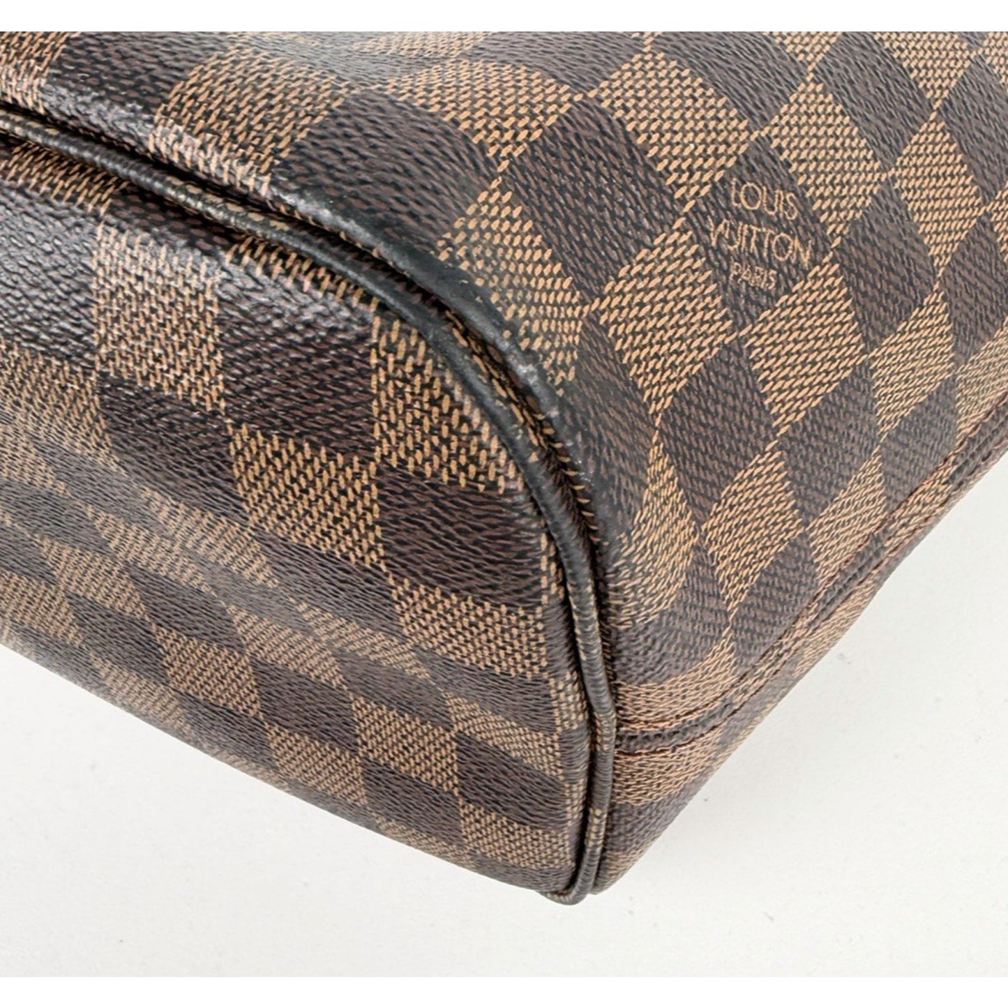 Louis Vuitton Neverfull MM Tote Bag in Damier Ebene Coated Canvas 2016 S09
