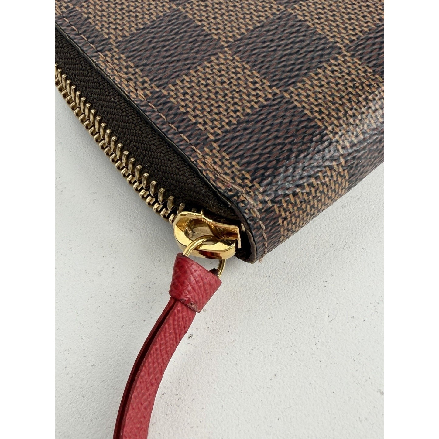Louis Vuitton Clemence Zippy Wallet in Damier Ebene Coated Canvas NFC